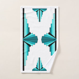 Elementos Art Deco en verde verde azulado
