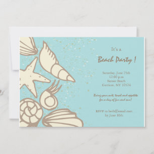 Elementos de la playa - invitaciones para fiestas