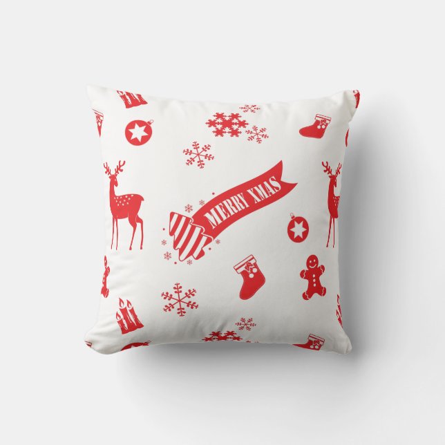 Elementos del Cojín decorativo Blanco Navidades (Anverso)