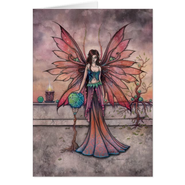 Elementos en Tarjeta de Arte de Fantasía de Hadas  (Frente)