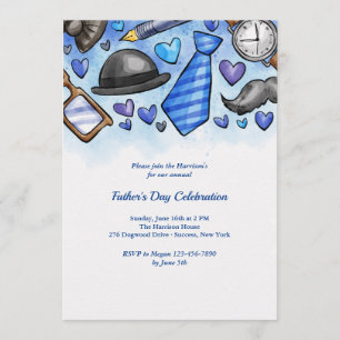 Elementos masculinos invitación al Día del Padre