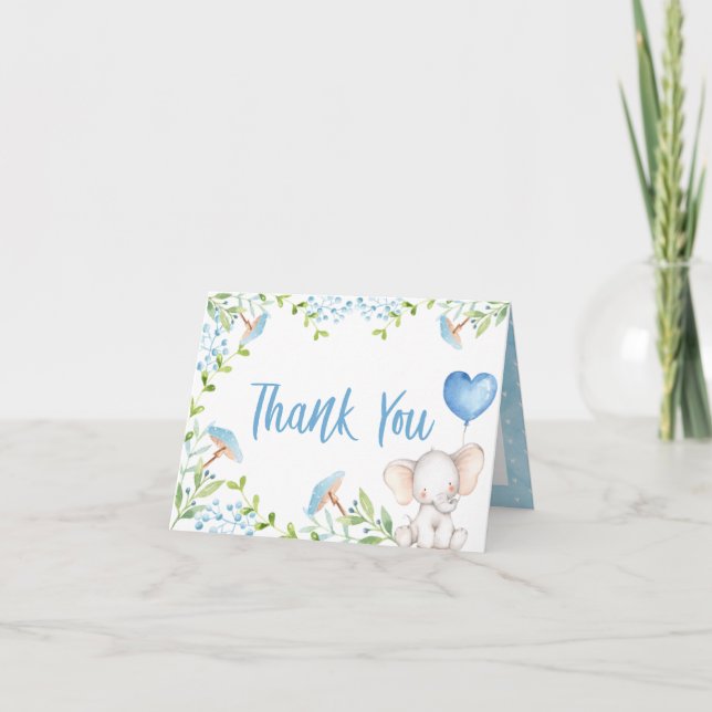 Elephant Baby Tarjeta de agradecimiento (Anverso)