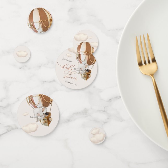 Elephant Balloon Baby Shower Confetti (Grupo)