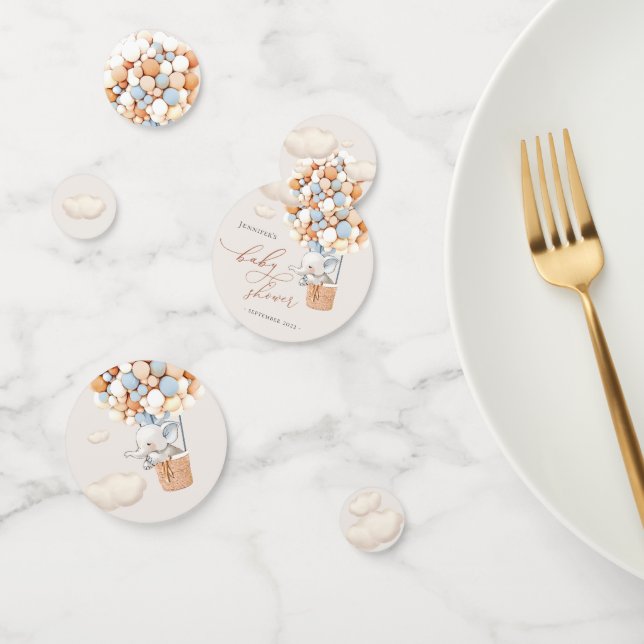 Elephant Balloon Baby Shower Confetti (Grupo)