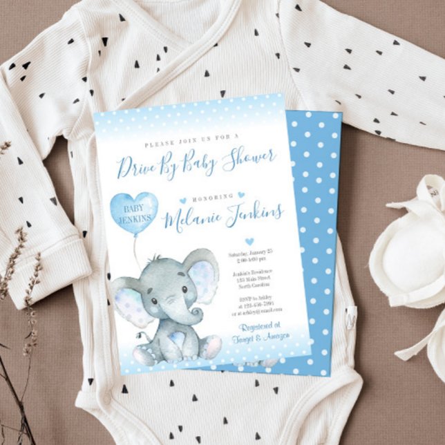 Elephant Boy Drive Por Invitación De Baby Shower (Subido por el creador)