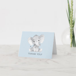 Elephant Boys Baby Shower Gracias Nota