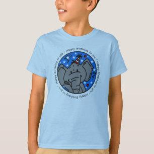 Elephant canta camiseta de cumpleaños feliz