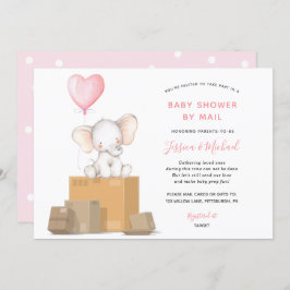 Elephant Chica Baby Shower por invitación de corre