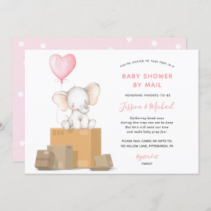 Elephant Chica Baby Shower por invitación de corre