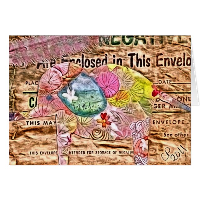 Elephant Collage Digital Art (Anverso (Horizontal))