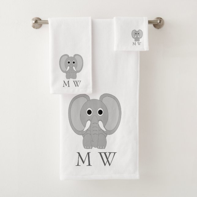 Elephant Design Monogrammed (In situ)