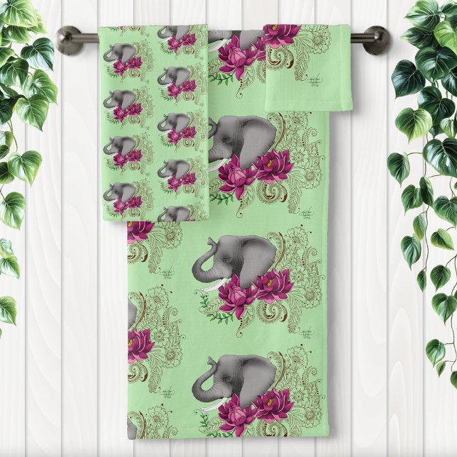Elephant Henna Lotus Flowers (Subido por el creador)