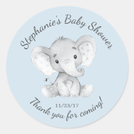 Elephant Jungle Animals Baby Shower Favor Pegatina