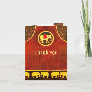 Elephant Kingdom Tarjeta de agradecimiento a los n