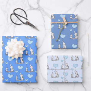 Elephant Love Design Hojas de papel de ajuste
