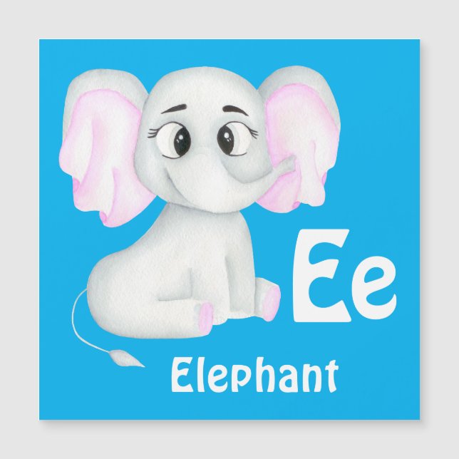 Elephant personalizar ABC: Letra E - Añadir tu nom (Anverso)