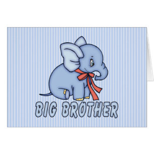 Elephant Toy tarjeta Big Brother Blank