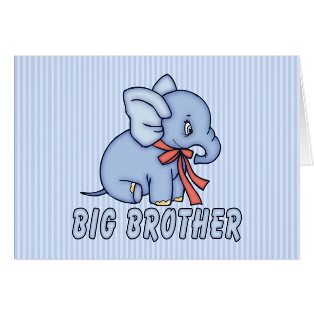 Elephant Toy tarjeta Big Brother Blank (Anverso (Horizontal))