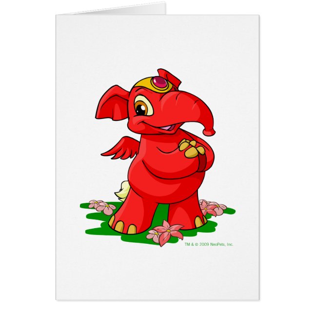 Elephante rojo alegre en Shenkuu (Frente)