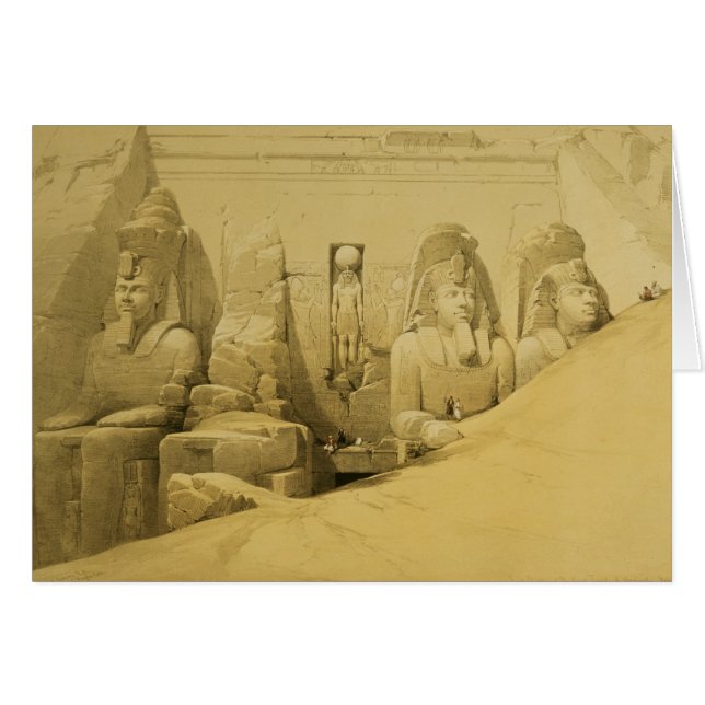 Elevación frontal del Gran Templo de Aboo Simbel (Anverso (Horizontal))