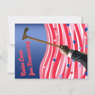 Elevar la postal de la democracia en el caña