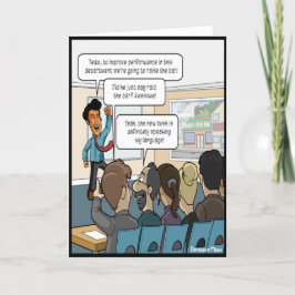 Elevar la tarjeta del día del jefe gracioso del ba