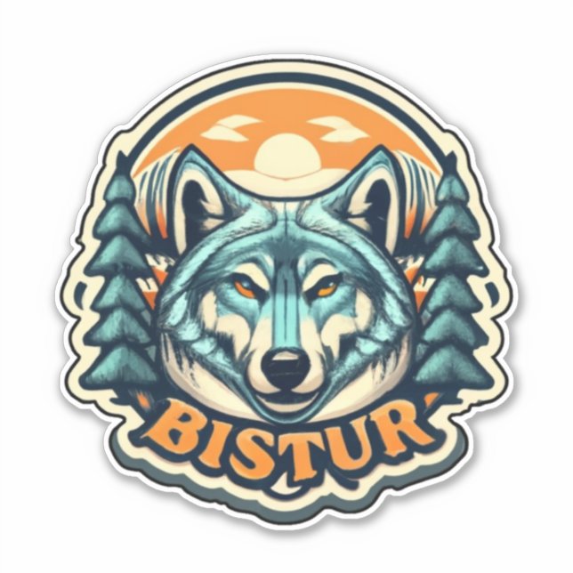 Elevar tu artesanía con Pegatinas de lobo únicos (Anverso)
