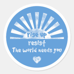 Elevar y resistir la hoja de Pegatinas