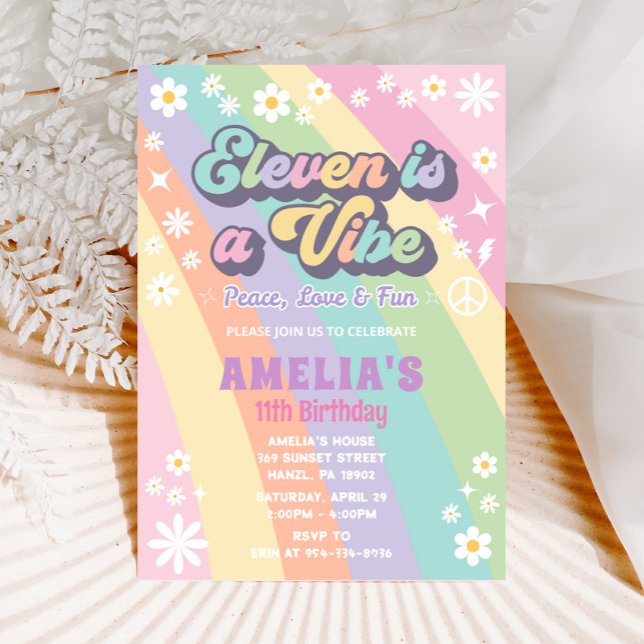 Eleven es una invitación de cumpleaños de ambiente (Subido por el creador)