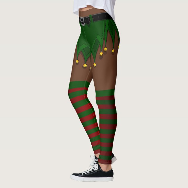 Elf Costume Leggings Navidades africanos elf Pants (Izquierda)