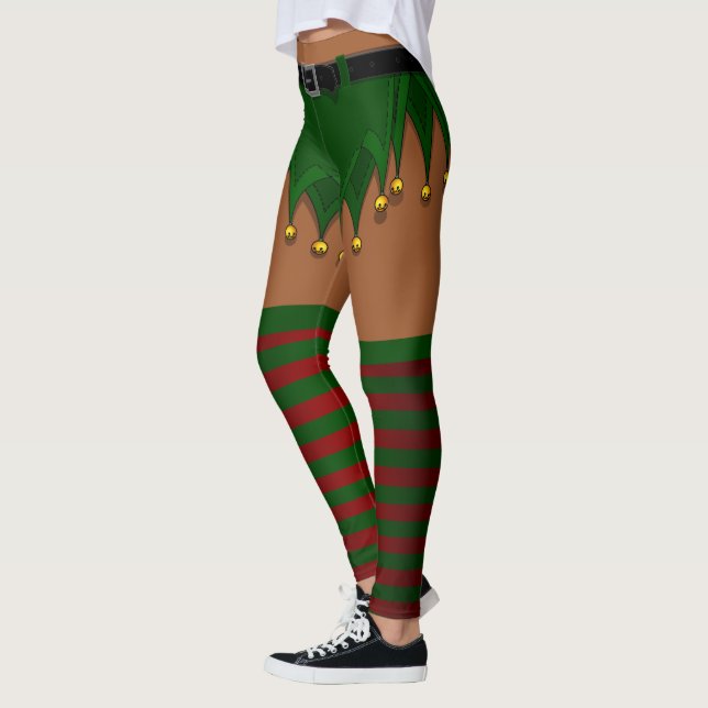 Elf Costume Leggings Navidades africanos elf Pants (Izquierda)