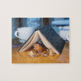 Elf de Acorn leyendo un libro rompecabezas