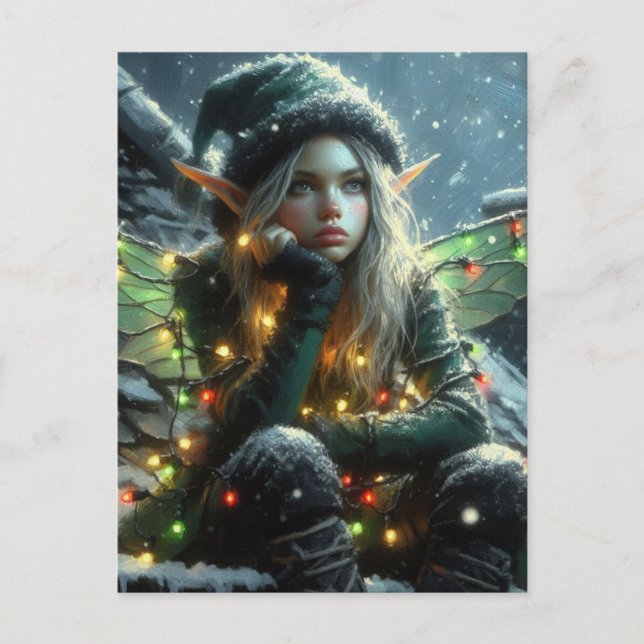 Elf De Hada Con Luces De Navidad (Anverso)