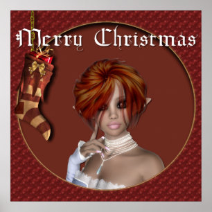Elf de navidades - Redhead Design 1 - Impresión po