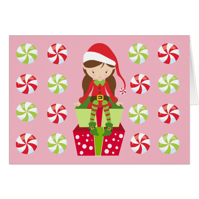 Elf de Navidades Swirl Candy personalizados (Anverso (Horizontal))