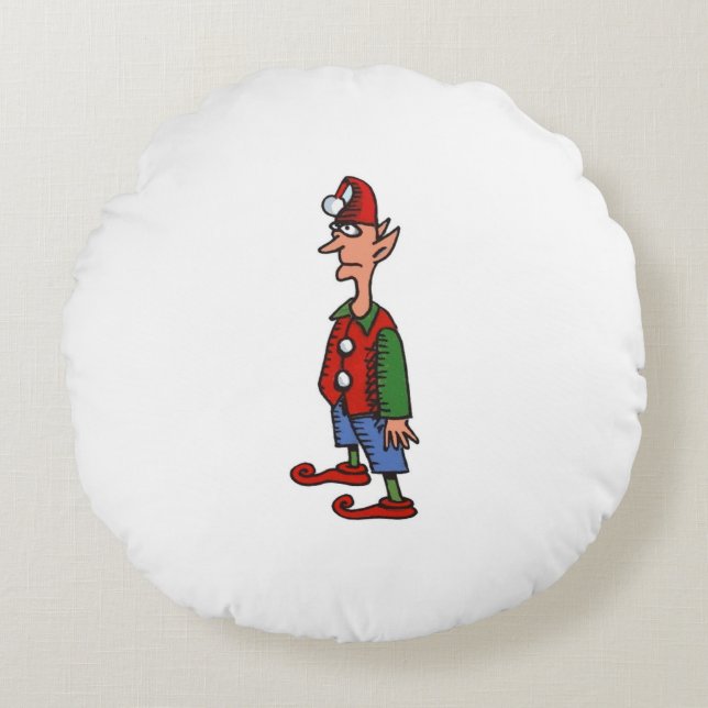 Elf de pie en la atención alrededor de almohada de (Anverso)