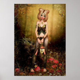 Elf en la obra de arte de la fantasía de Woods