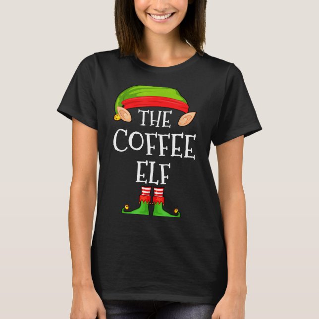 Elf Family Christmas Coffee Elf Sweater Matching C (Anverso)