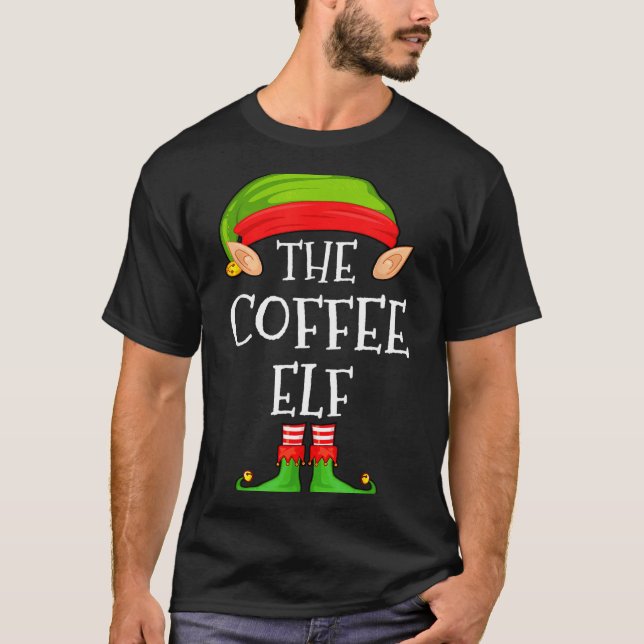 Elf Family Christmas Coffee Elf Sweater Matching C (Anverso)