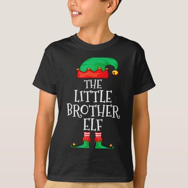 Elf Family Christmas Little Brother Elf Sweater Me (Anverso)