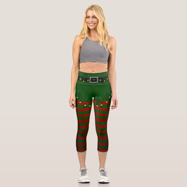 Elf Leggings Navidades divertidos disfrazan pantal (Anverso)