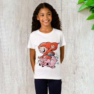 Elf Montando Una Camiseta De Chicas De Cerdo