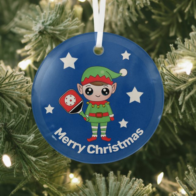 Elf, Navidades de pelota, ornamento de vidrio (in situ)