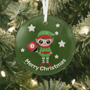 Elf, Navidades de pelota, ornamento de vidrio
