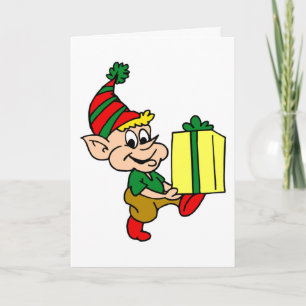 Elf navidades lleva tarjetas de regalo de vacacion