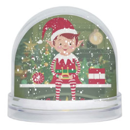 Elf on Shelf Christmas Snow Globe
