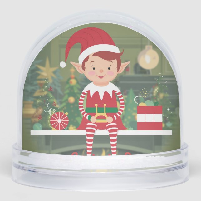 Elf on Shelf Christmas Snow Globe (Anverso)