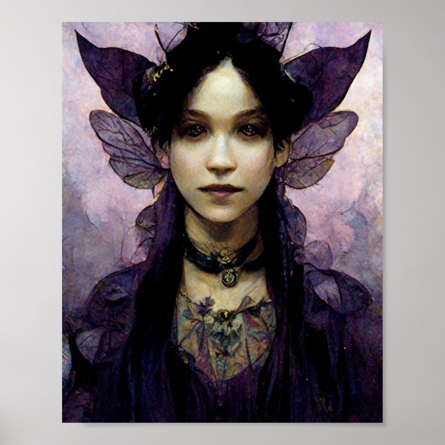 Elf oscuro 2 Gótico Poster de arte de fantasía gót (Frente)
