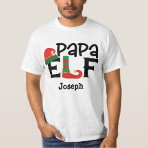Elf Shoe Papa Elf Añadir nombre a camiseta persona