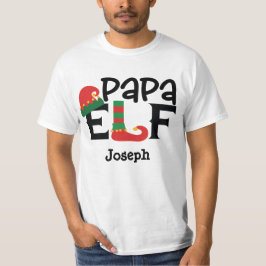 Elf Shoe Papa Elf Añadir nombre a camiseta persona